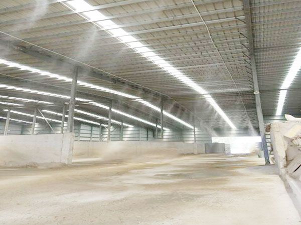 混凝土攪拌站料倉噴霧系統